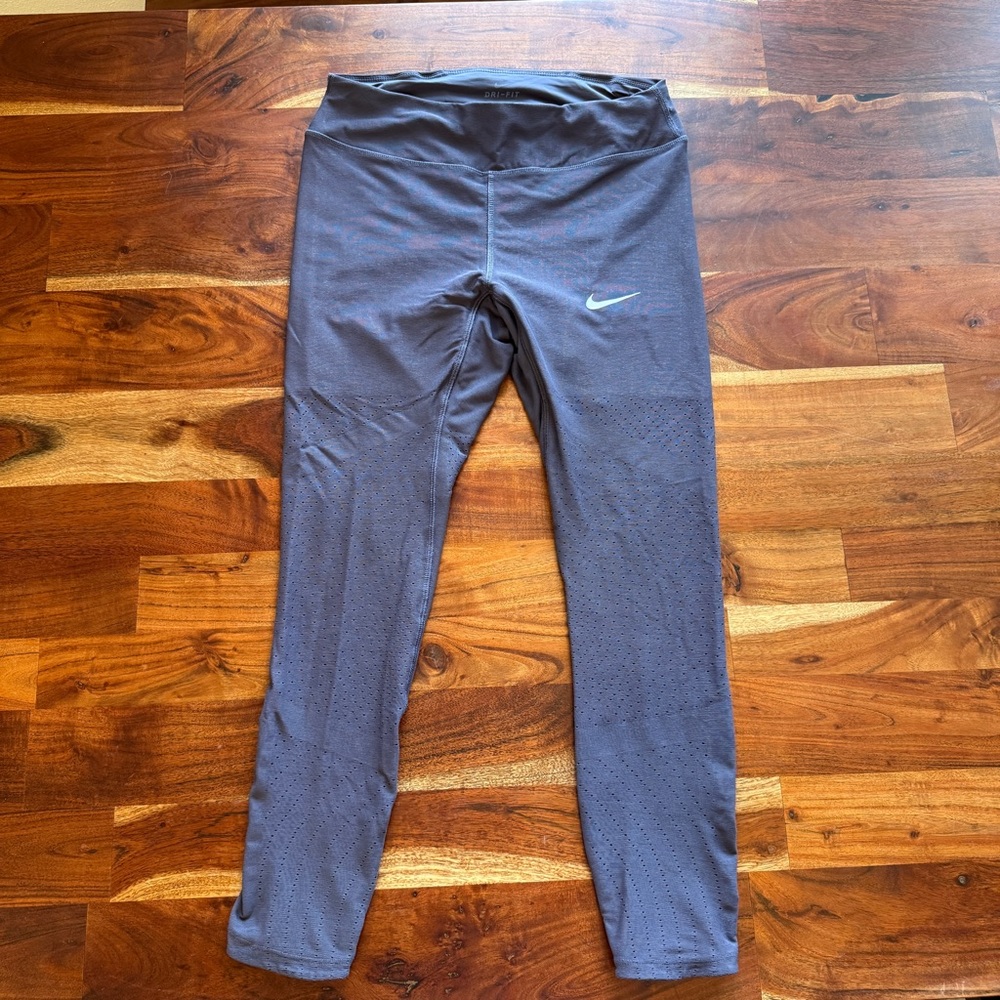 Nike Dri-FIT Leggings Blue/Gray Women's Size S Running Athletic Pants